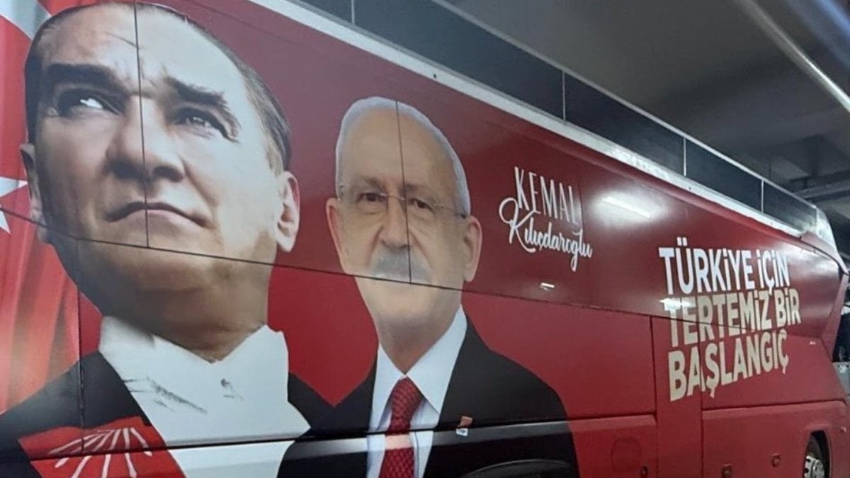 CHP'nin otobüslerine Kılıçdaroğlu fotoğrafları giydirildi
