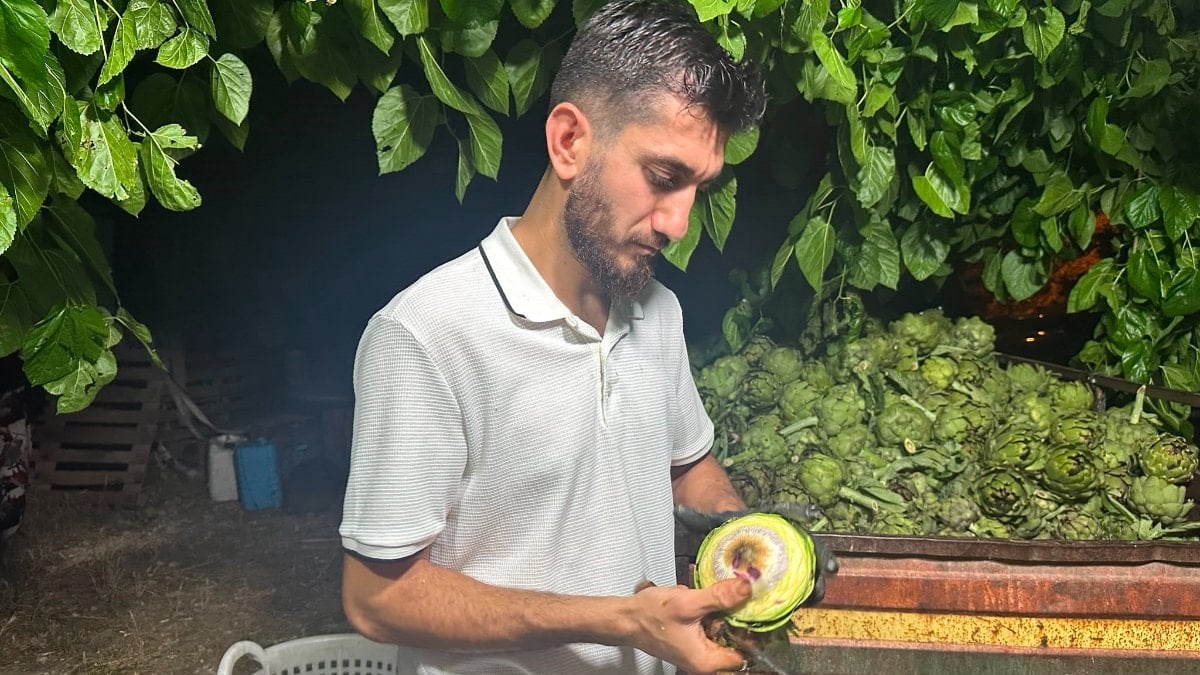 Bursa'da "enginar soyucuları" mesaiye başladı