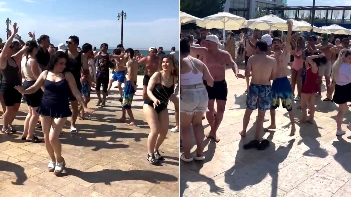 İranlı turistler Van Gülü etrafında dans etti