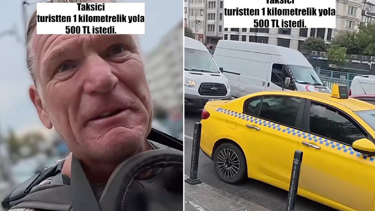 İstanbul'da taksici, turistten bir kilometrelik uzaklığa 500 TL istedi