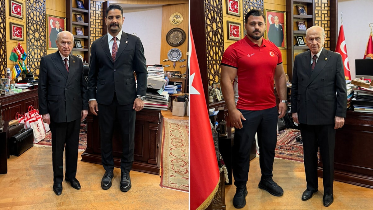 Taha Akgül ve İstek Kayaalp, MHP Genel Başkanı Bahçeli'yi ziyaret etti