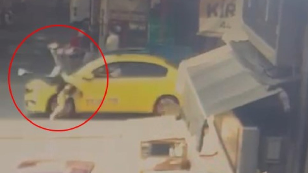 İstanbul'da yaya geçinde yaya çarpan taksici 'Yaya hatalı' dedi