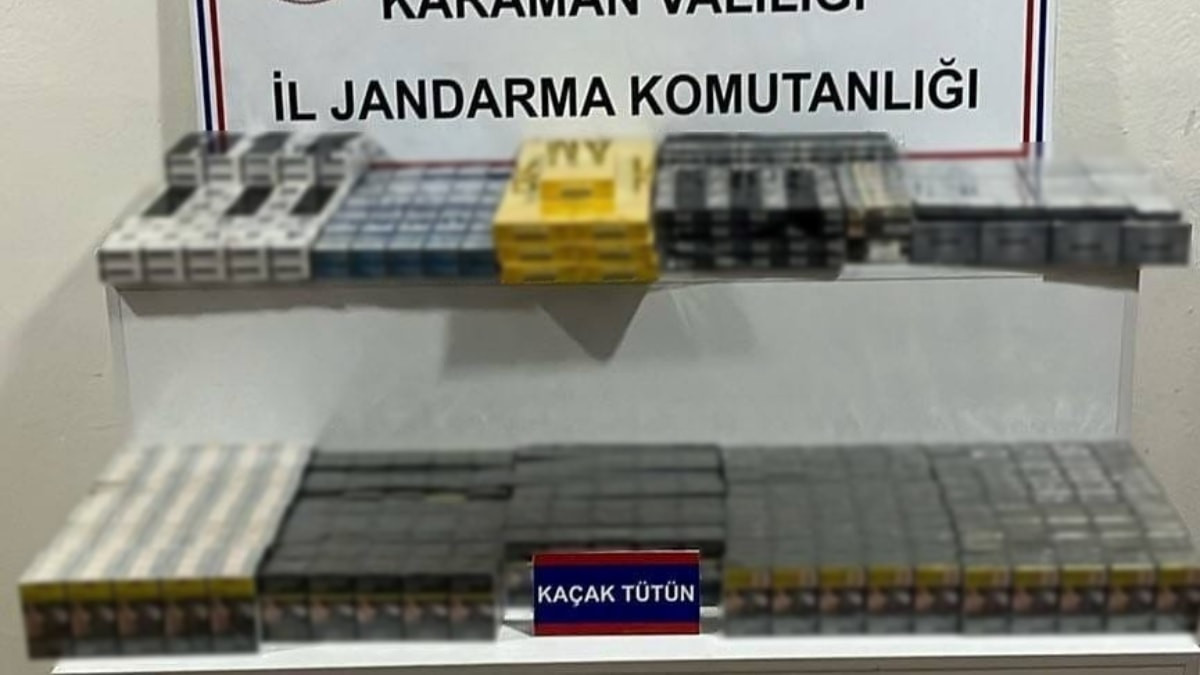 Karaman'da jandarma uygulamalarında 110 bin 746 adet makaron ele geçirildi