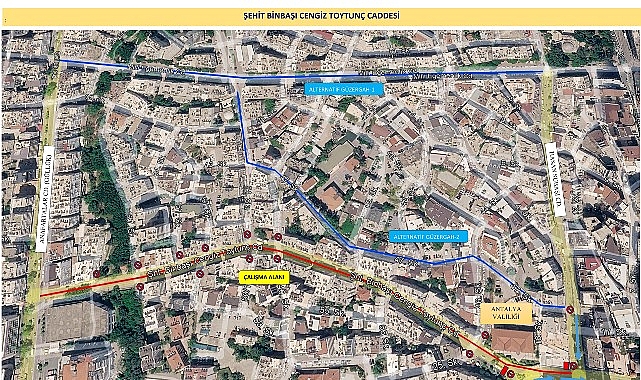 Şehit Binbaşı Cengiz Toytunç Caddesi'nde asfalt çalışması