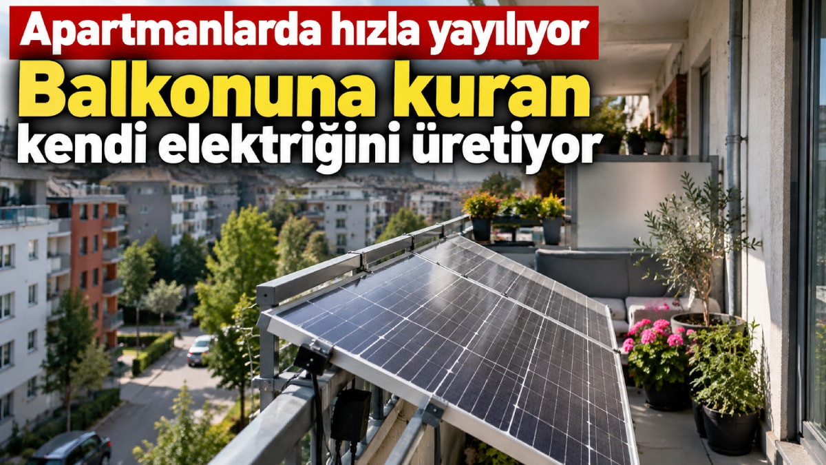 Balkonlara tek tek bu sistemi kuruyorlar: Elektrik faturasını düşürüyor