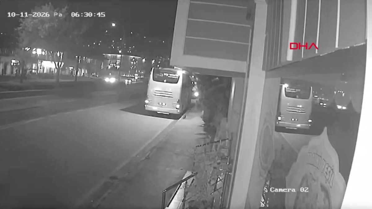 Manisa'da 11 kişinin öldüğü tıp otobüsünün Bursa'dan hareket manzarası çıktı